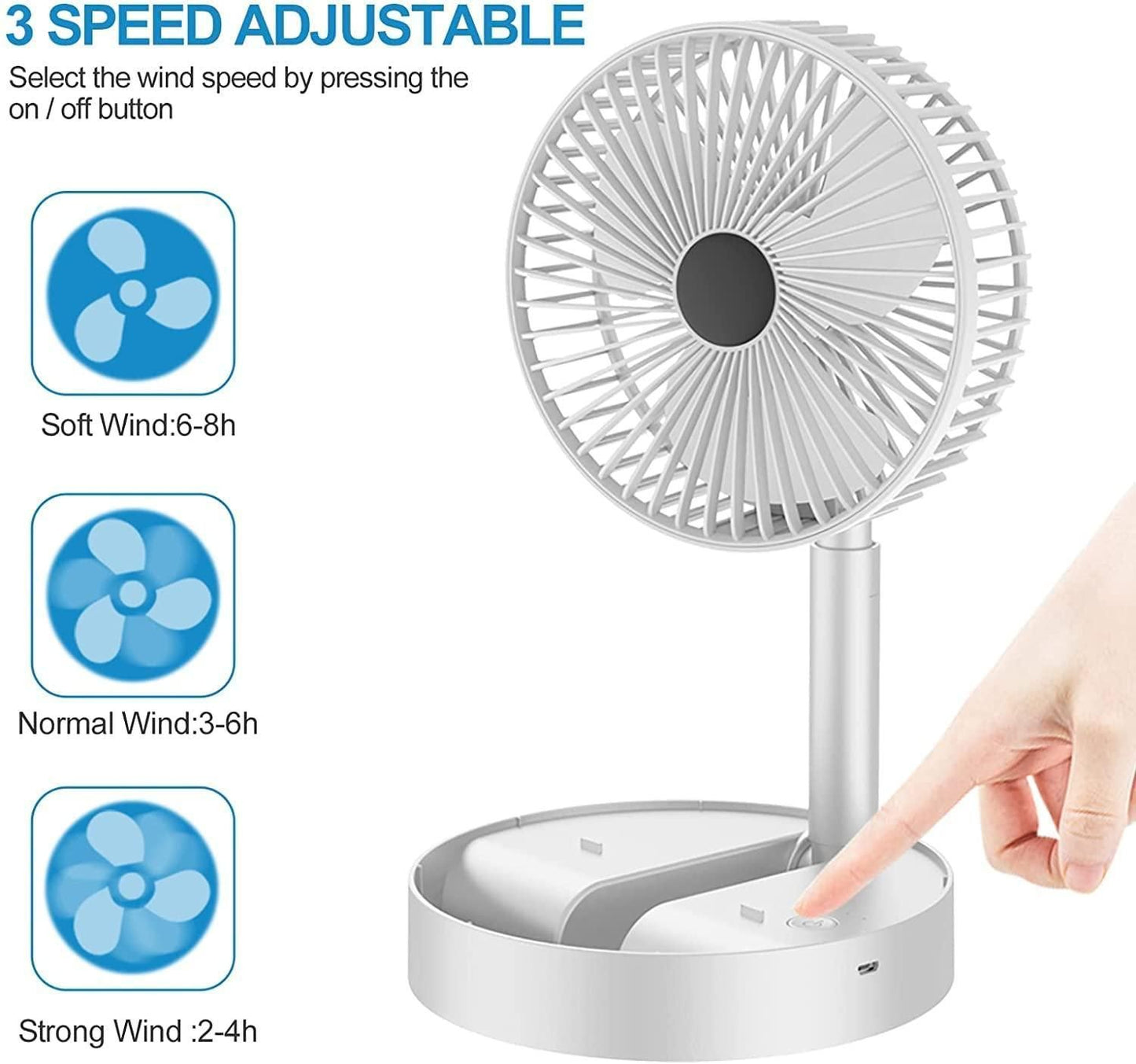 Portable High Speed Table Desk Fan