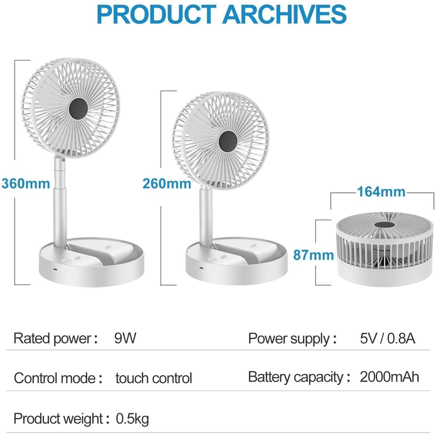 Portable High Speed Table Desk Fan
